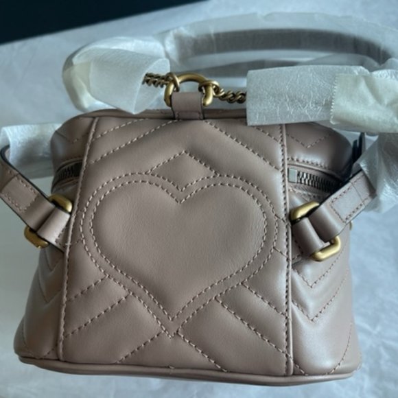 Gucci Marmont Violet Old Rose GG Backpack Italy Travel Backpack Quilted NEW main image 13